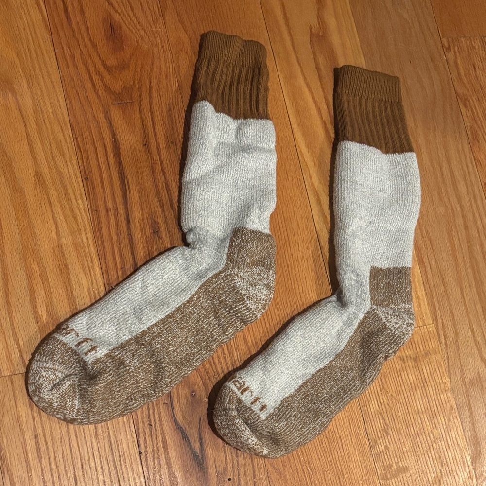 Carhartt Men's Brown and Gray Athletic Socks